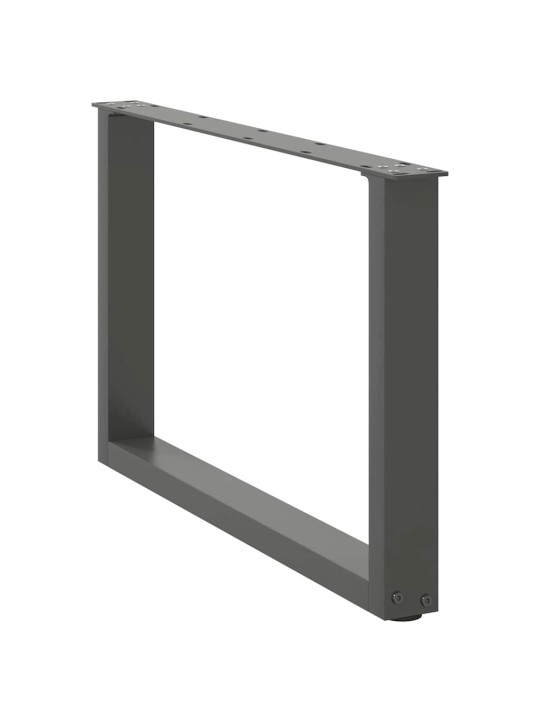 Sohvapöydän jalat u-muotoiset 2 kpl antrasiitti 60x(42-43) cm teräs