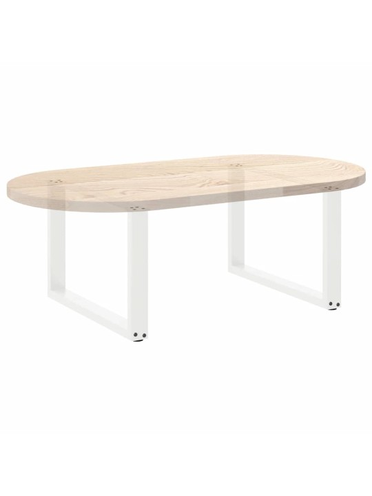 Sohvapöydän jalat u-muotoiset 2 kpl valkoinen 70x(42-43) cm teräs