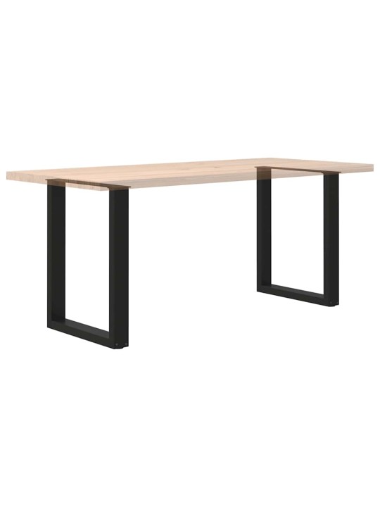 Ruokapöydän jalat u-muotoiset 2 kpl musta 70x(72-73) cm teräs
