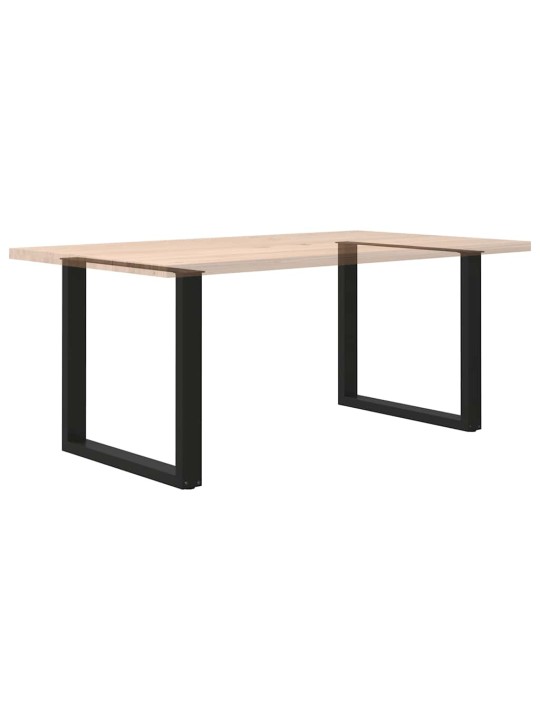 Ruokapöydän jalat u-muotoiset 2 kpl musta 80x(72-73) cm teräs