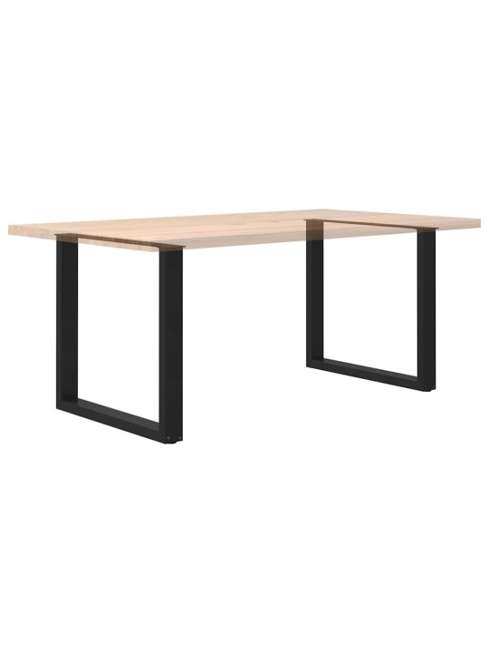 Ruokapöydän jalat u-muotoiset 2 kpl musta 90x(72-73) cm teräs