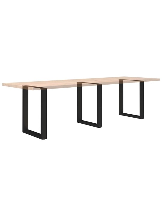Ruokapöydän jalat u-muotoiset 3 kpl musta 70x(72-73) cm teräs