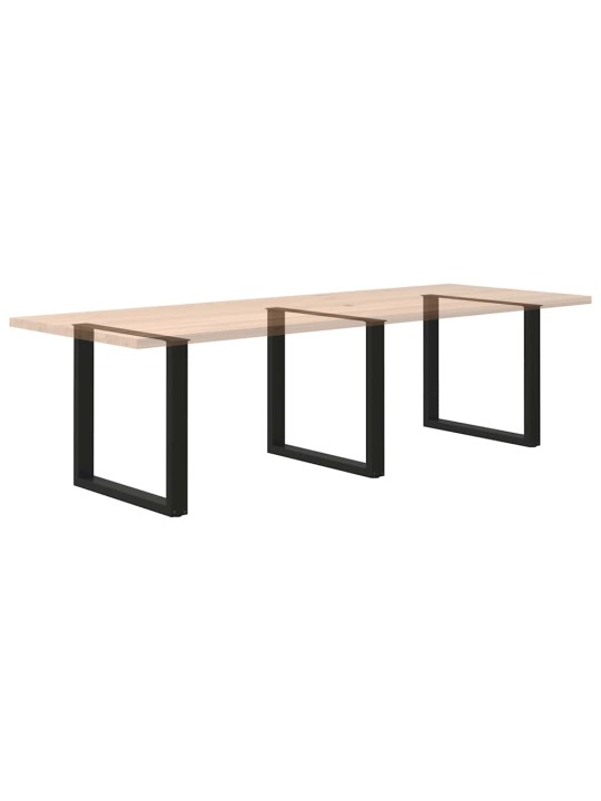 Ruokapöydän jalat u-muotoiset 3 kpl musta 80x(72-73) cm teräs