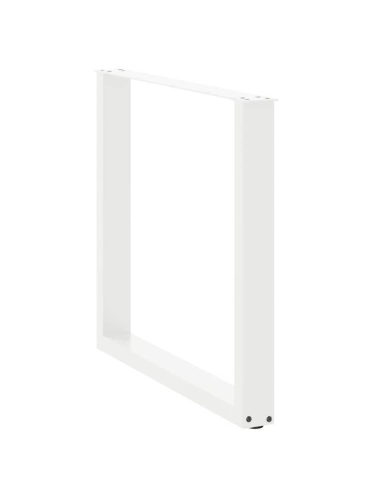 Ruokapöydän jalat u-muotoiset 3 kpl valkoinen 80x(72-73) cm teräs