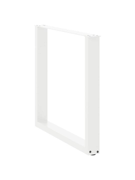 Ruokapöydän jalat u-muotoiset 3 kpl valkoinen 90x(72-73) cm teräs