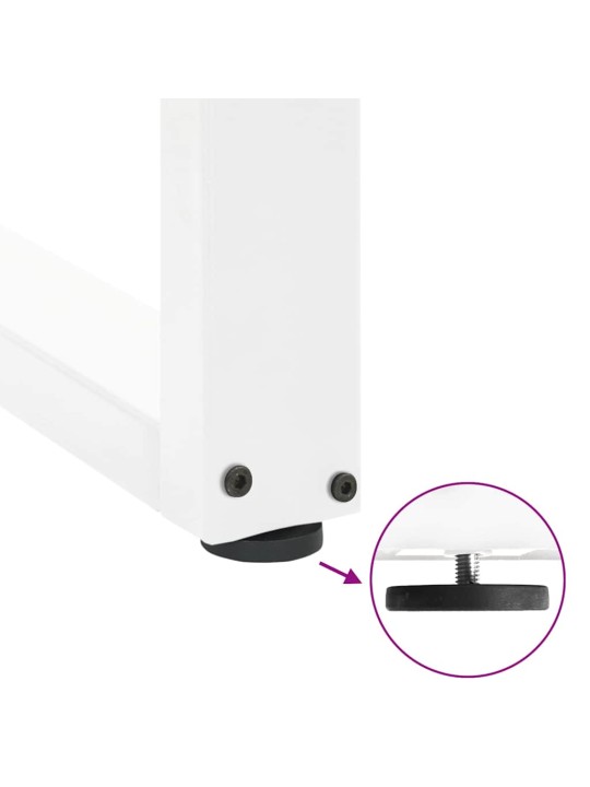 Ruokapöydän jalat u-muotoiset 3 kpl valkoinen 90x(72-73) cm teräs