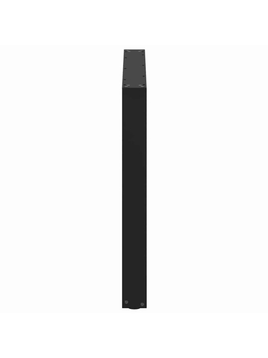Ruokapöydän jalat u-muotoiset 2 kpl musta 100x(72-73) cm teräs