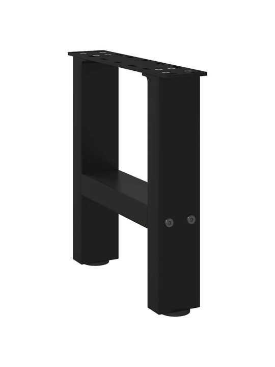 Sohvapöydän jalat mustat 2 kpl 30x(30-31) cm teräs