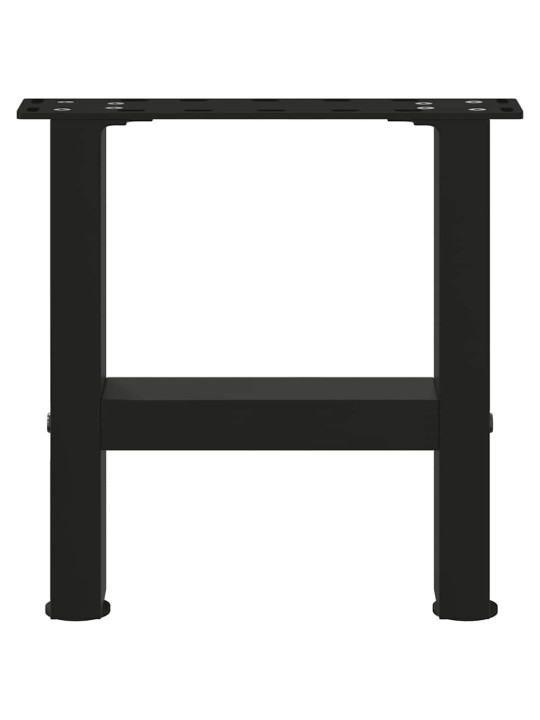 Sohvapöydän jalat mustat 2 kpl 30x(30-31) cm teräs