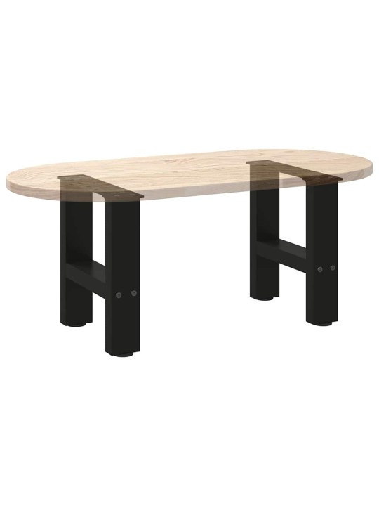 Sohvapöydän jalat mustat 2 kpl 30x(30-31) cm teräs