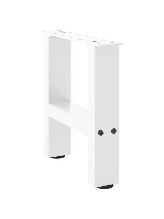 Sohvapöydän jalat valkoiset 2 kpl 30x(30-31) cm teräs