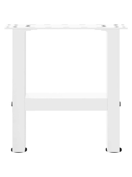 Sohvapöydän jalat valkoiset 2 kpl 30x(30-31) cm teräs