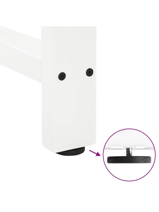 Sohvapöydän jalat valkoiset 2 kpl 30x(30-31) cm teräs