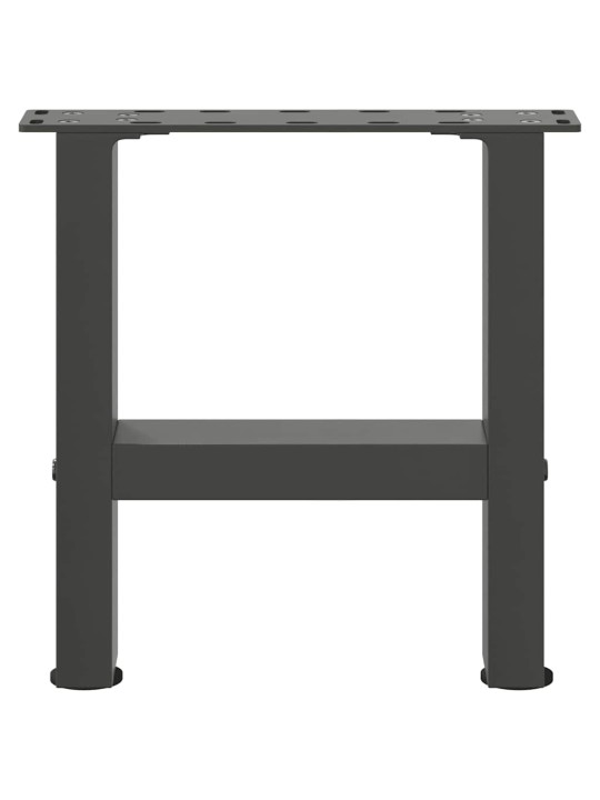 Sohvapöydän jalat antrasiitti 2 kpl 30x(30-31) cm teräs