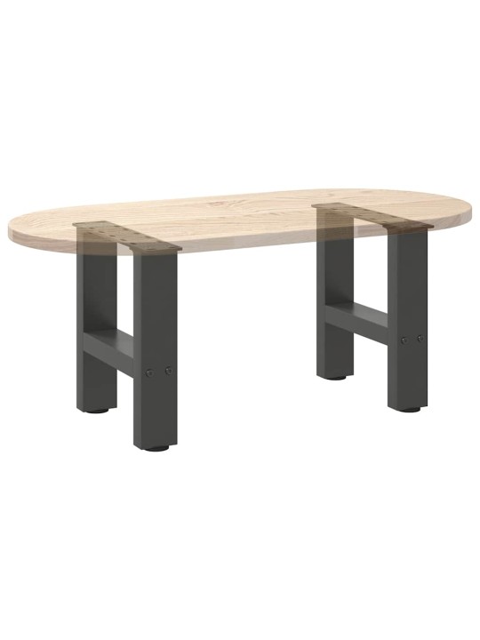 Sohvapöydän jalat antrasiitti 2 kpl 30x(30-31) cm teräs