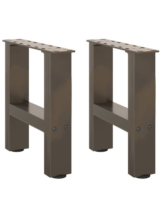 Sohvapöydän jalat luonnonvärinen teräs 2 kpl 30x(30-31) cm teräs