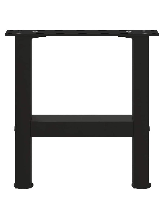 Sohvapöydän jalat mustat 2 kpl 40x(30-31) cm teräs