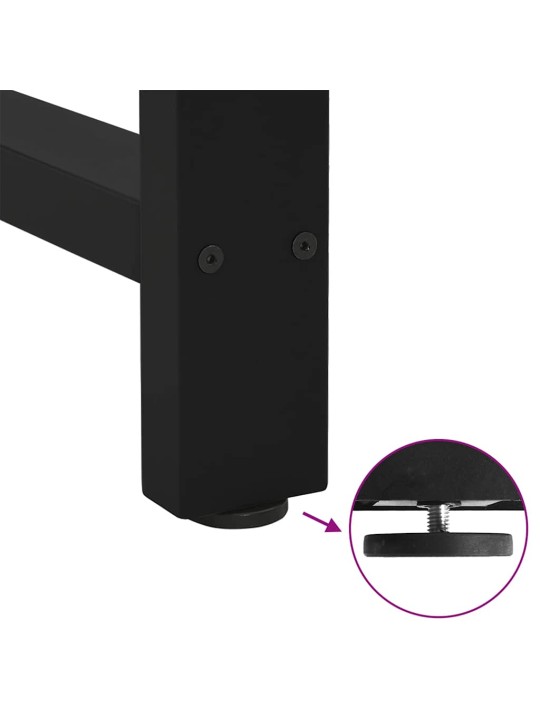 Sohvapöydän jalat mustat 2 kpl 40x(30-31) cm teräs