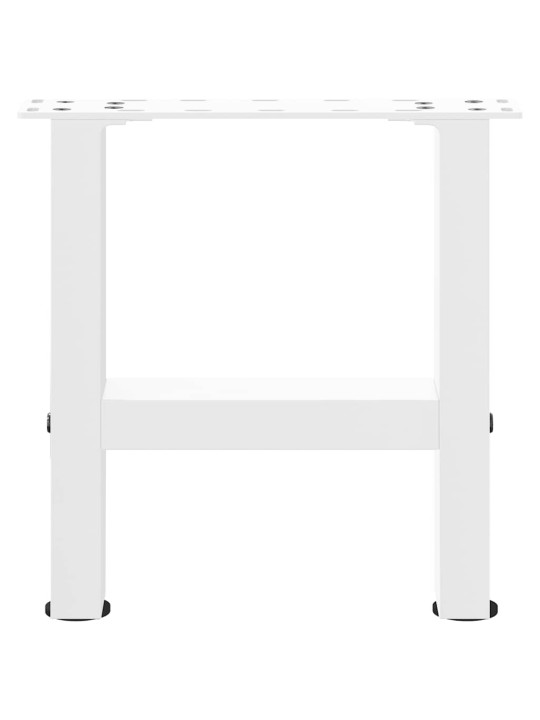 Sohvapöydän jalat valkoiset 2 kpl 40x(30-31) cm teräs