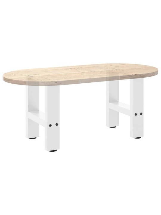 Sohvapöydän jalat valkoiset 2 kpl 40x(30-31) cm teräs