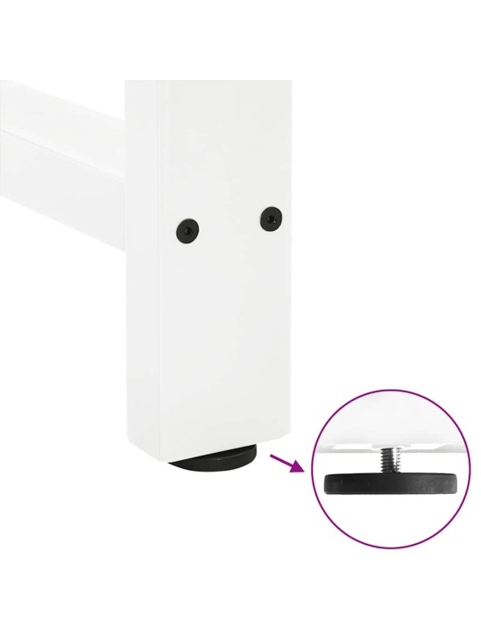 Sohvapöydän jalat valkoiset 2 kpl 40x(30-31) cm teräs