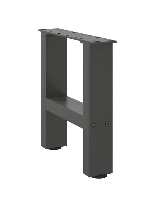 Sohvapöydän jalat antrasiitti 2 kpl 40x(30-31) cm teräs
