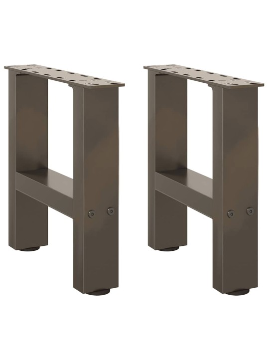 Sohvapöydän jalat, luonnonvärinen teräs, 2 kpl, 40 x (30-31) cm, teräs