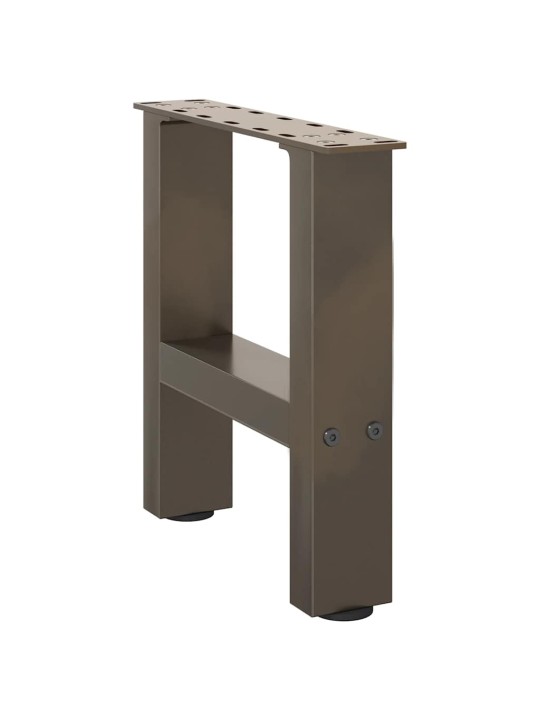 Sohvapöydän jalat, luonnonvärinen teräs, 2 kpl, 40 x (30-31) cm, teräs