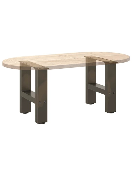 Sohvapöydän jalat, luonnonvärinen teräs, 2 kpl, 40 x (30-31) cm, teräs