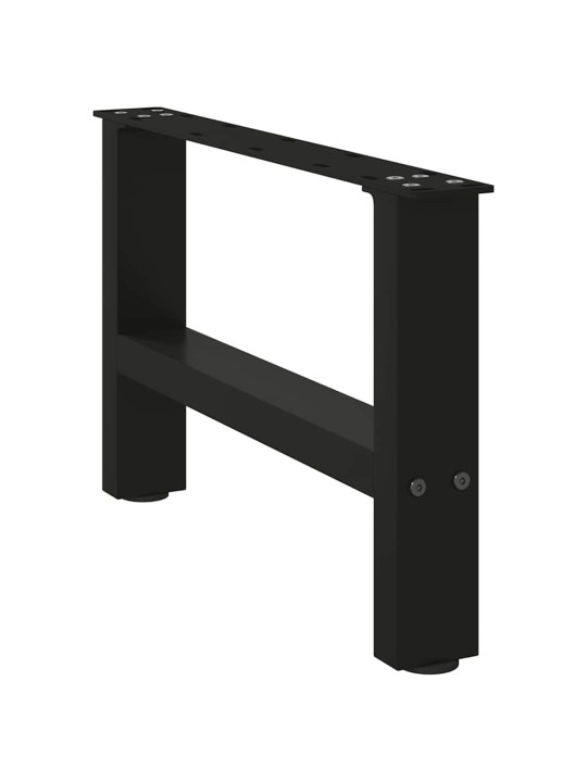 Sohvapöydän jalat mustat 2 kpl 50x(30-31) cm teräs