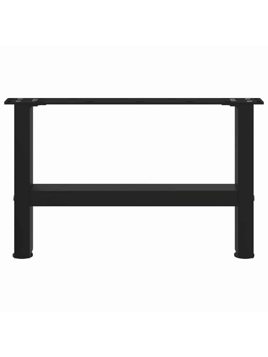 Sohvapöydän jalat mustat 2 kpl 50x(30-31) cm teräs