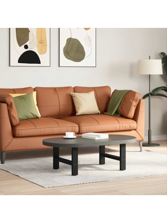 Sohvapöydän jalat mustat 2 kpl 50x(30-31) cm teräs