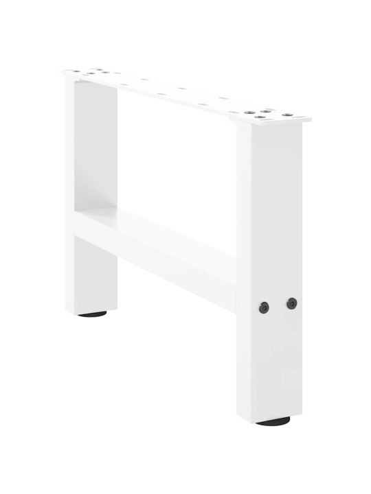 Sohvapöydän jalat valkoiset 2 kpl 50x(30-31) cm teräs