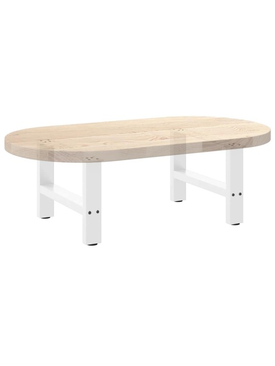 Sohvapöydän jalat valkoiset 2 kpl 50x(30-31) cm teräs