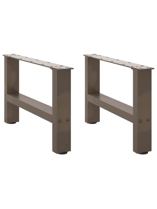 Sohvapöydän jalat, luonnonvärinen teräs, 2 kpl, 50 x (30-31) cm, teräs