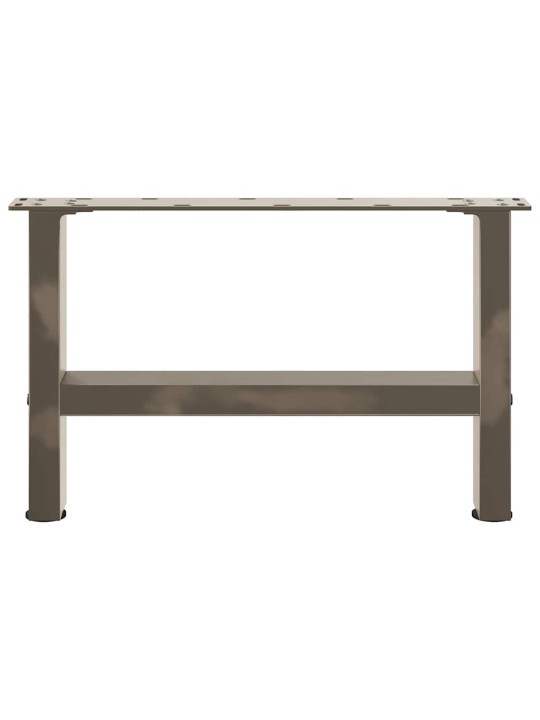 Sohvapöydän jalat, luonnonvärinen teräs, 2 kpl, 50 x (30-31) cm, teräs