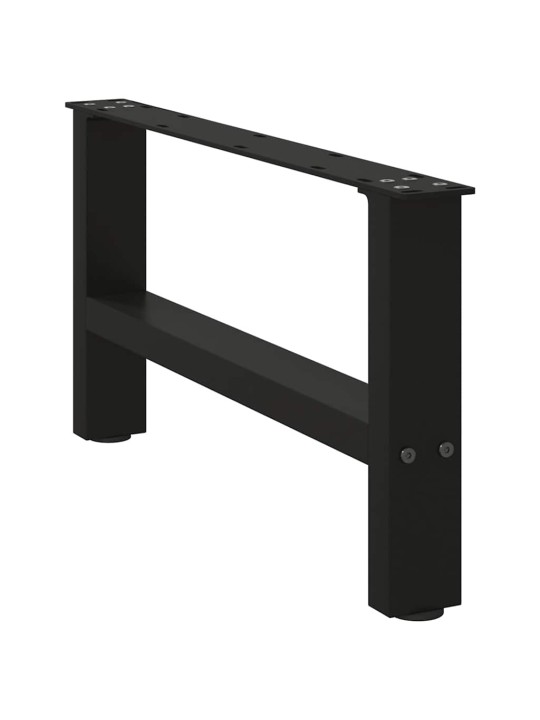Sohvapöydän jalat mustat 2 kpl 60x(30-31) cm teräs