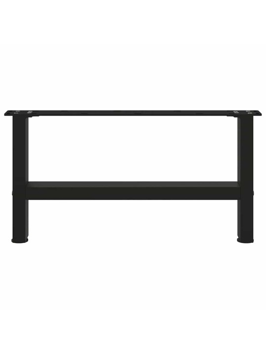 Sohvapöydän jalat mustat 2 kpl 60x(30-31) cm teräs