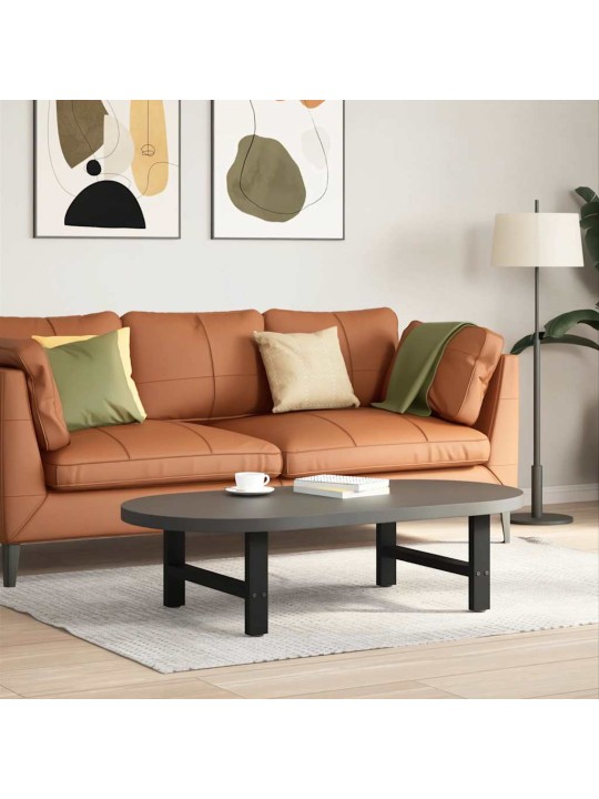 Sohvapöydän jalat mustat 2 kpl 60x(30-31) cm teräs