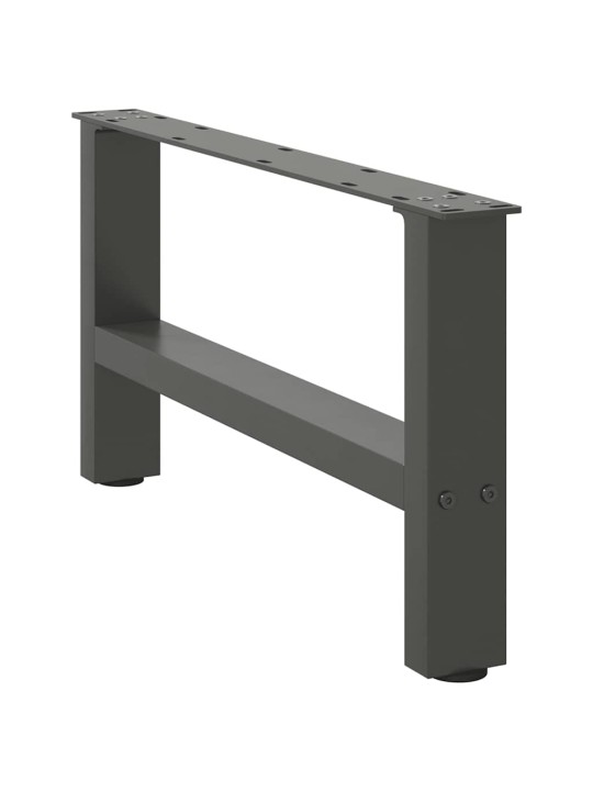 Sohvapöydän jalat antrasiitti 2 kpl 60x(30-31) cm teräs