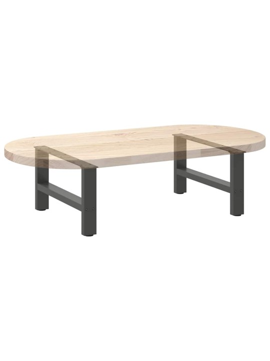 Sohvapöydän jalat antrasiitti 2 kpl 60x(30-31) cm teräs