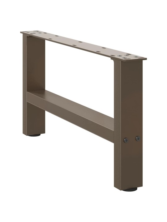 Sohvapöydän jalat, luonnonvärinen teräs, 2 kpl, 60 x (30-31) cm, teräs