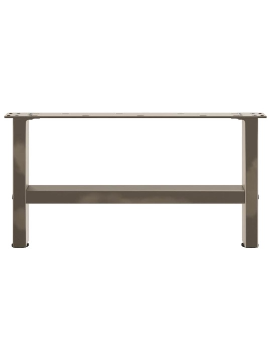 Sohvapöydän jalat, luonnonvärinen teräs, 2 kpl, 60 x (30-31) cm, teräs