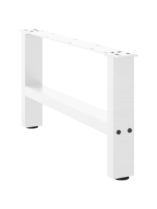 Sohvapöydän jalat valkoiset 2 kpl 70x(30-31) cm teräs