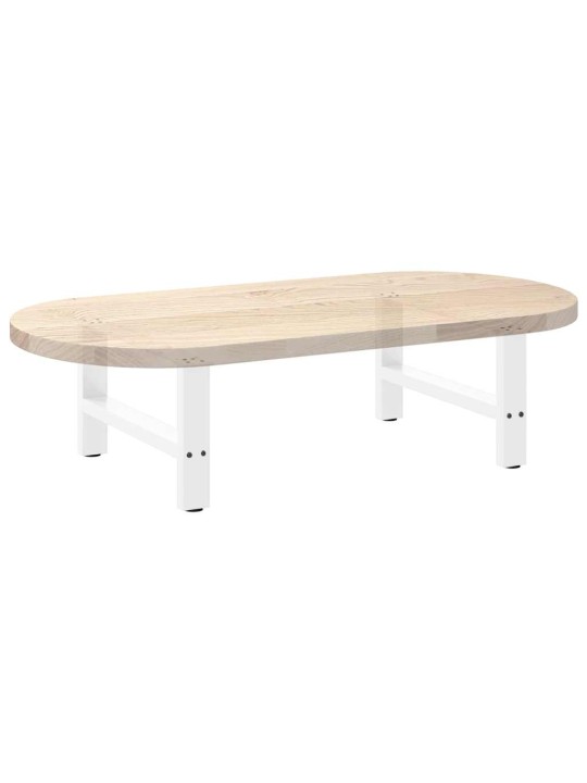 Sohvapöydän jalat valkoiset 2 kpl 70x(30-31) cm teräs