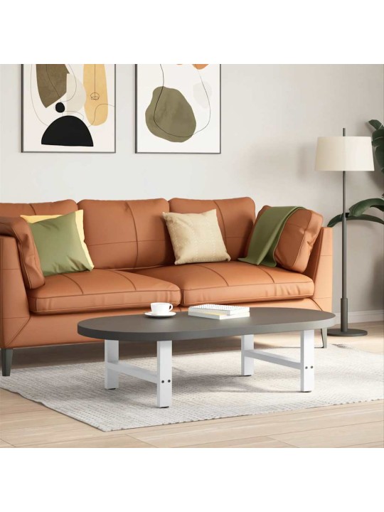 Sohvapöydän jalat valkoiset 2 kpl 70x(30-31) cm teräs