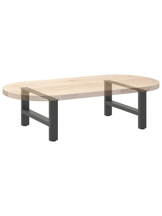 Sohvapöydän jalat antrasiitti 2 kpl 70x(30-31) cm teräs
