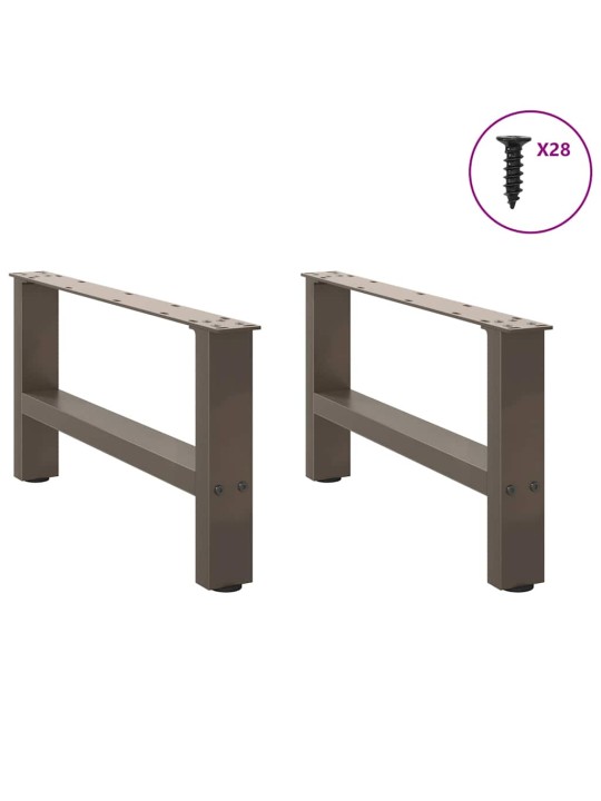 Sohvapöydän jalat, luonnonvärinen teräs, 2 kpl, 70 x (30-31) cm, teräs