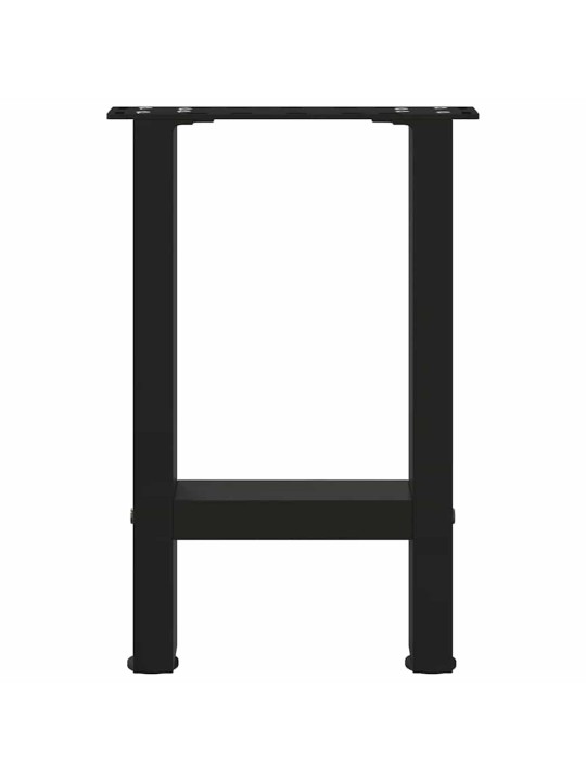 Sohvapöydän jalat mustat 2 kpl 28x(42-43) cm teräs