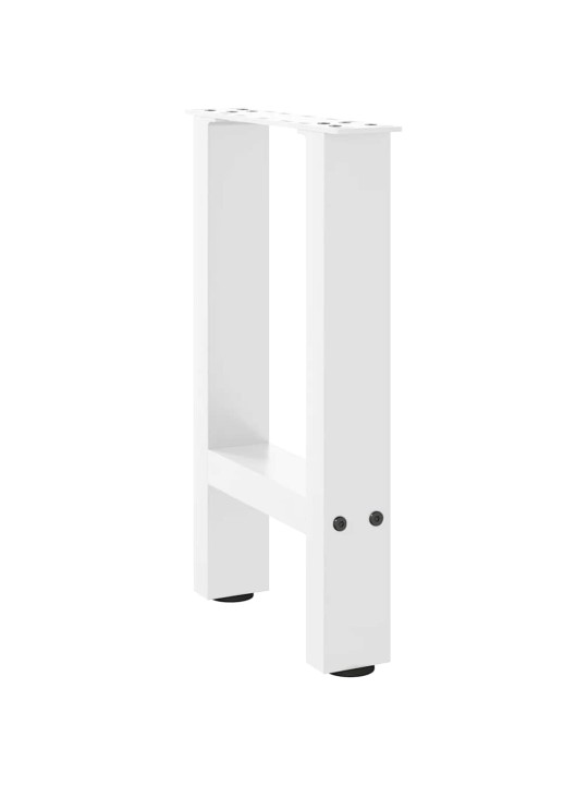 Sohvapöydän jalat valkoiset 2 kpl 28x(42-43) cm teräs
